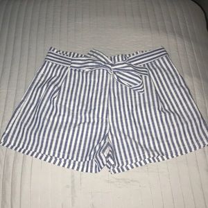 Tie Front High Waisted Shorts